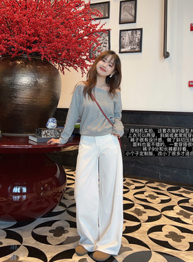 小小家小个子白色牛仔裤