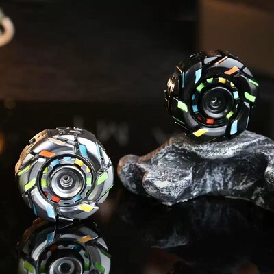 夜光暴躁08指尖陀螺金属不锈钢陶瓷轴承开甲变形科技解压神器玩具