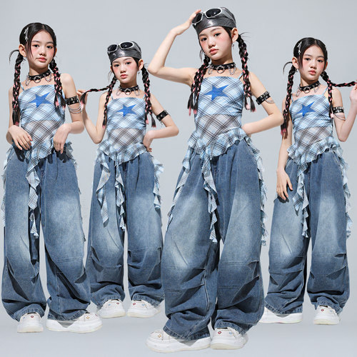 女童洋气jazz爵士舞街舞演出服装