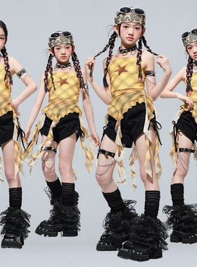 女童时髦jazz爵士舞街舞表演出服