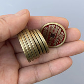 纯铜加厚山鬼花钱好运复古铜钱平安吊坠方孔八卦钱币手链项链吊坠