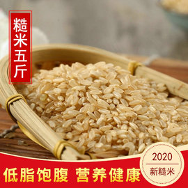 2020东北新糙米5斤农家自种粗粮玄米低脂健身五谷糙米杂粮发芽米图片