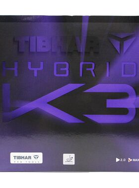 TIBHAR挺拔K3乒乓球胶皮快攻K3套胶专业兵乒球拍粘性反胶媲美d09c