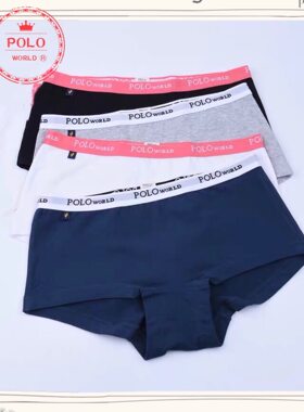 polo纯棉质低腰平角青年女士内裤