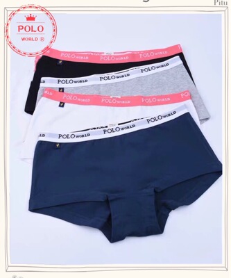 polo纯棉质低腰平角青年女士内裤
