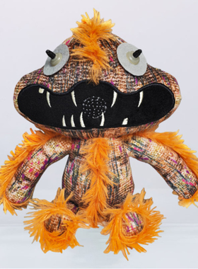 波比5橙色呲牙长毛怪毛绒玩具儿童礼物poppy原型小丑1006玩偶公仔