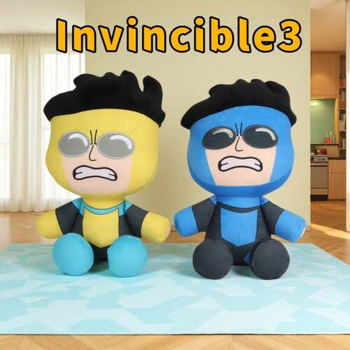 跨境新品Invincible无敌少侠4动漫Mark周边玩偶Q版超人毛绒玩具