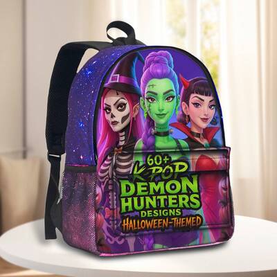 跨境Huntrix Kpop猎魔女团3D立体星空包中小学生大容量星空书包