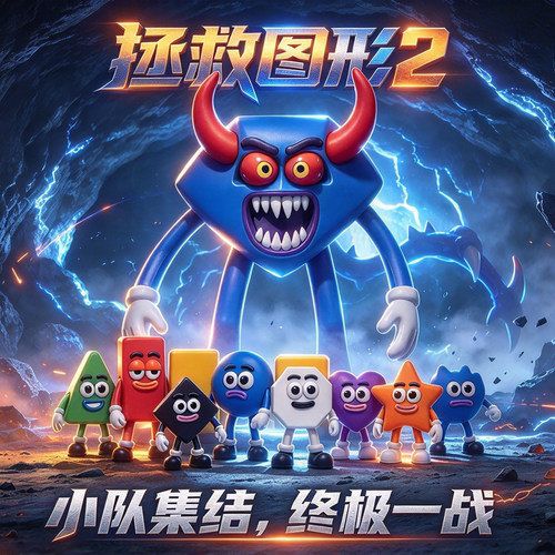 拯救图形2游戏周边模型图形小队全员玩具噩梦蓝宝石vs白色多边形