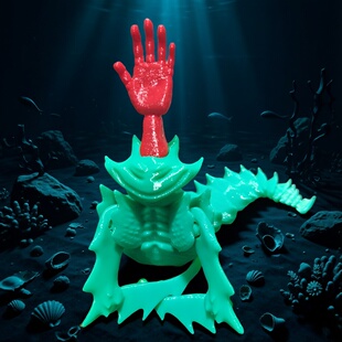 深海迷航镰刀血手伸手怪3d打印模型手办海怪模型巨型利维坦摆件具