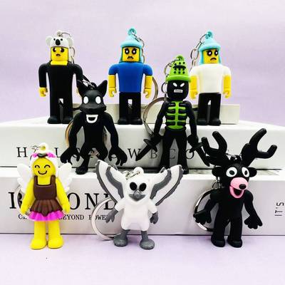 跨境新品99Nights99夜钥匙扣恐怖游戏周边99夜麋鹿猫头鹰玩具挂件