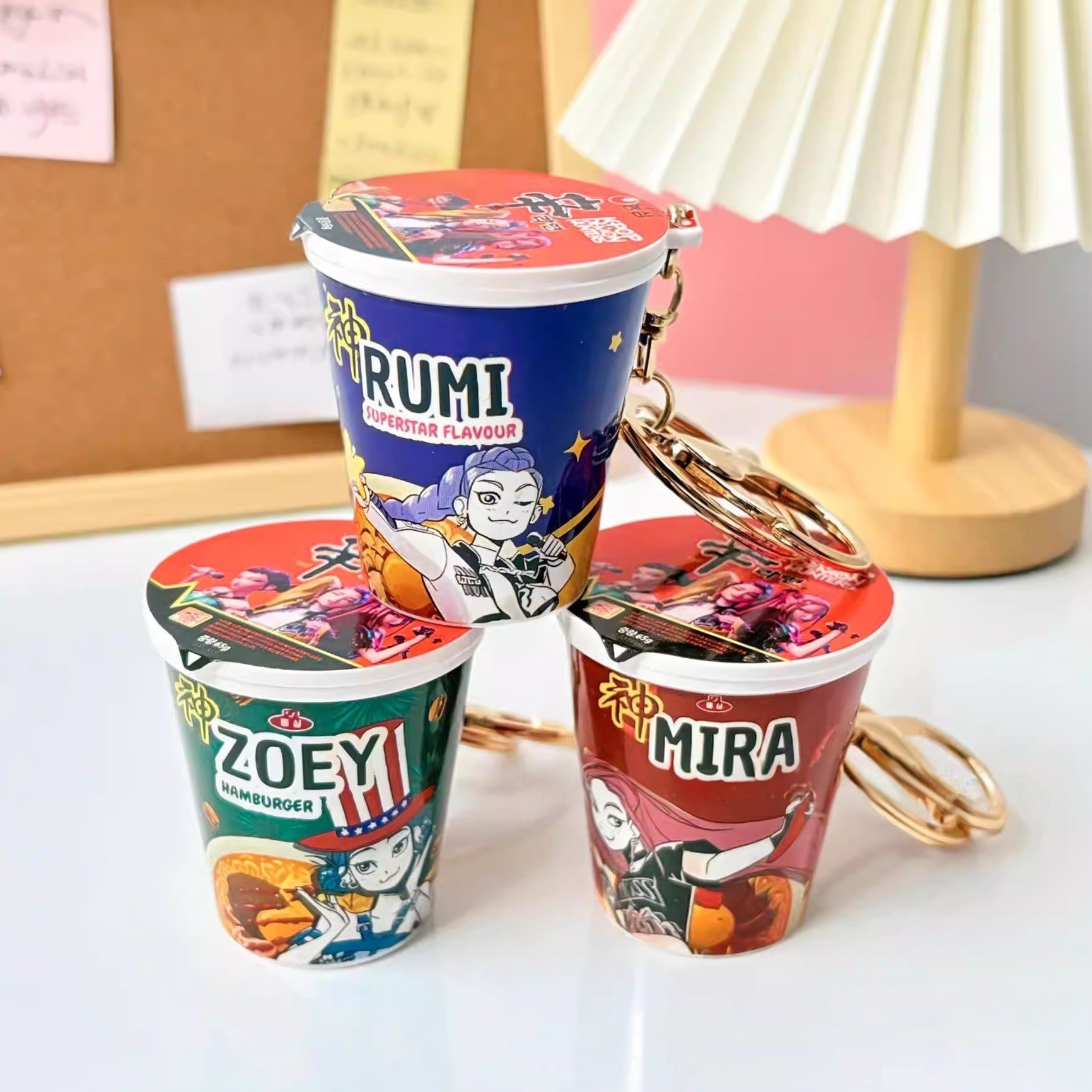 K-POP猎魔女团泡面桶钥匙扣挂件火鸡面拉面鲁米佐伊米拉趣味挂链,服饰配件/皮带/帽子/围巾,钥匙扣,淘宝优惠券,粉丝福利购,淘宝优惠卷