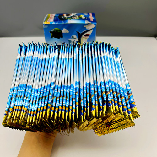 ai山海经加厚磨砂金卡稀有卡通通通木棍人卡包玩具儿童集卡收藏