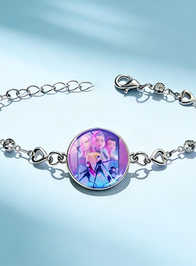 跨境欧美霉霉手链时光宝石KPOP猎魔女团创意手饰男女手环饰品手圈
