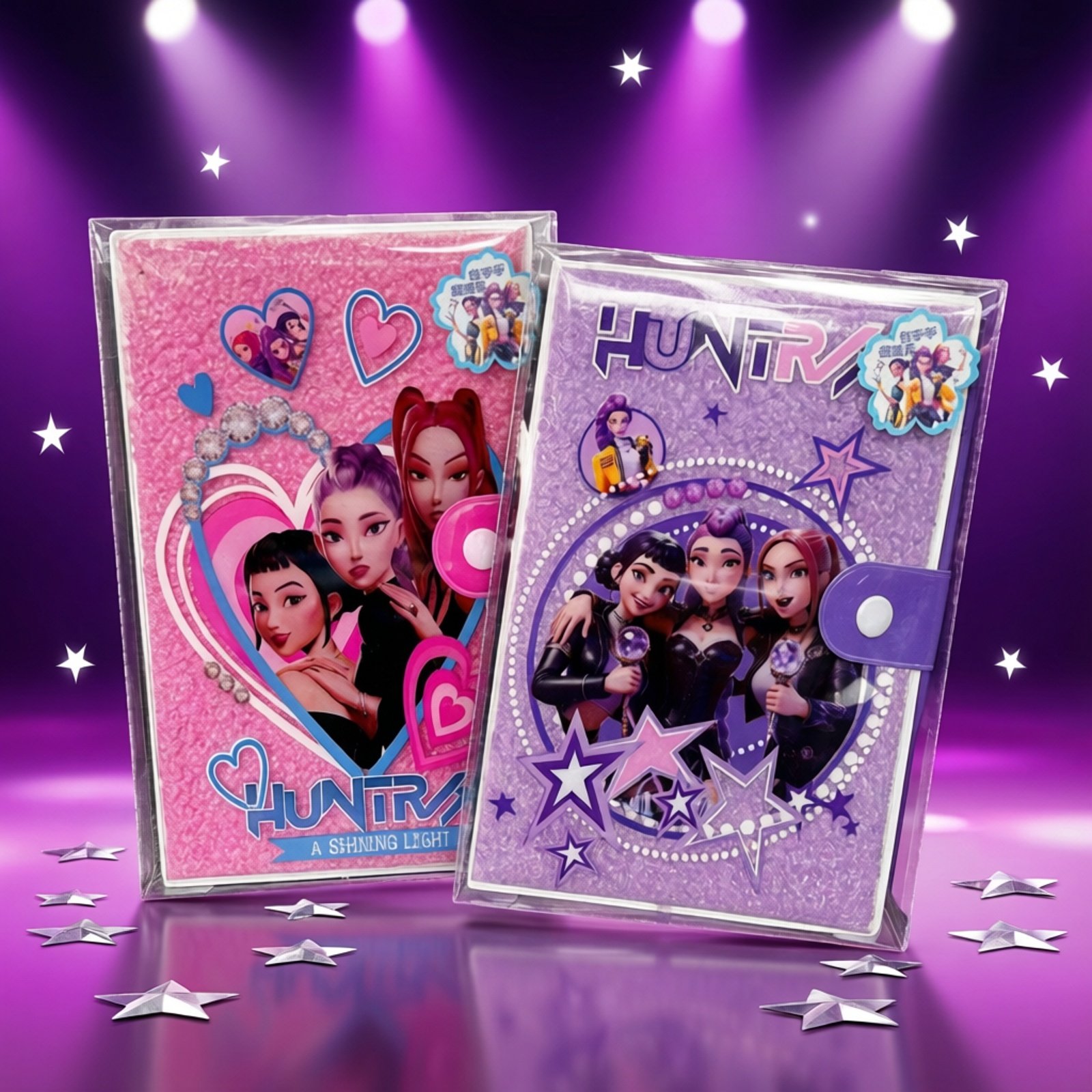 kpop猎魔女团韩流明星32K毛绒胶套本恶魔猎人记事本手账日记本,文具电教/文化用品/商务用品,手帐/日程本/计划本,淘宝优惠券,粉丝福利购,淘宝优惠卷