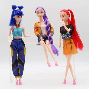 KPOP猎魔女团vs沙加男团全套公仔手办关节娃娃可摆造型带支架摆件