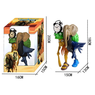 儿童玩具外国山海经五大主角合体融合怪手办公仔关节可拆摆件彩盒