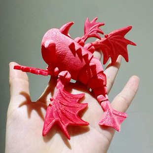 3d打印深海迷航海怪模型手办红色狂暴吞天者金色海龙关节可动玩具