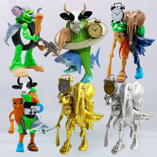 外国山海经融合异兽ai手办章鱼卡布奇洛刺客巨型时钟黑洞牛模型