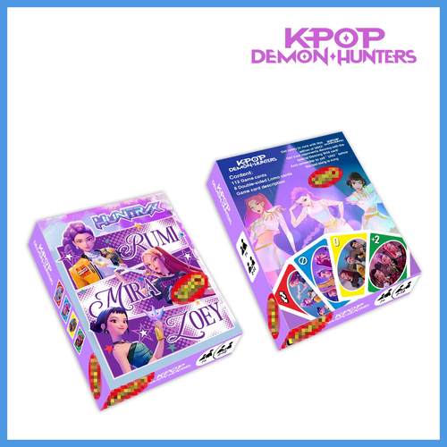 跨境新品112张K-POP猎魔女团U诺牌桌游卡牌高清儿童收藏卡片卡包