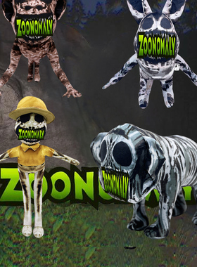 跨境新品Zoonomaly畸形动物园恐怖游戏周边毛绒公仔卡通玩偶