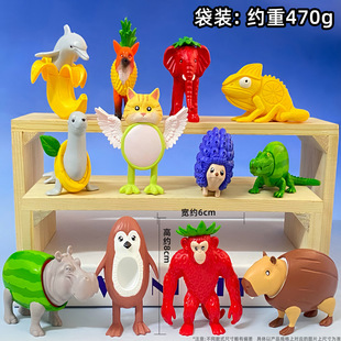 外国山海经水果篇草莓猩猩公仔手办tungtungsahur木棍人模型盲盒