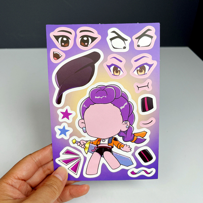 K-Pop Demon Hunter驱魔女团换装贴纸猎魔男团换脸贴画涂鸦手账贴