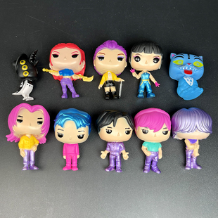 kpop恶魔猎人全角色手办头可转动猎魔女团vs沙加男团模型摆件玩具