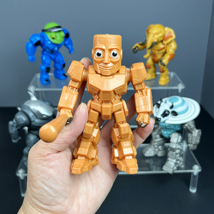 通通通外国山海经机甲版木棍人手办模型强壮人形鲨鱼vs轮胎蛙警官