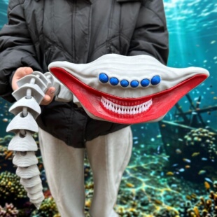 3D打印超大号深海迷航特雷弗·亨德森神话海洋掠食者模型海怪玩具