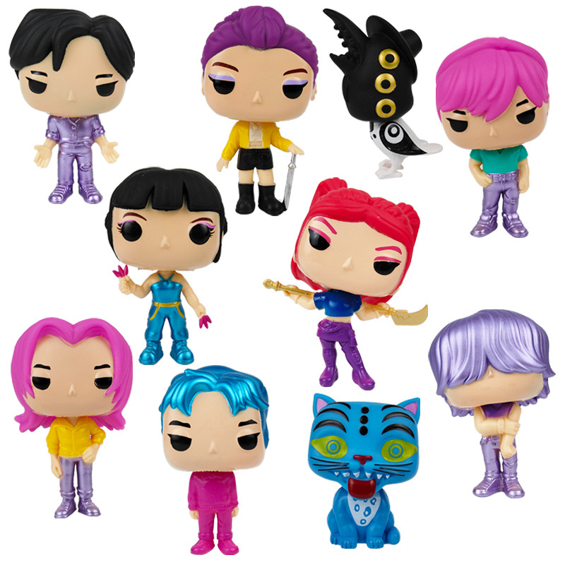 KPOP猎魔女团大头公仔恶魔猎人老虎明星韩流动漫周边手办模型摆件