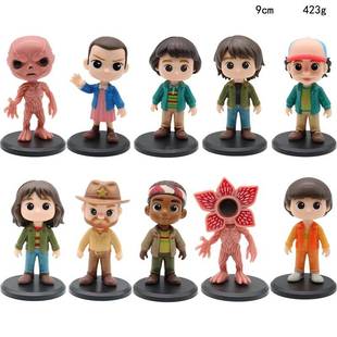 跨境新款怪奇物语带底座潮玩手办食人花十一威克纳模型玩具礼物