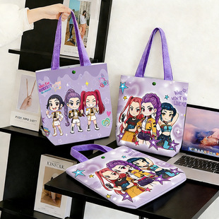 kpop demon hunters猎魔女团双面图案帆布袋鲁米佐伊米拉手提礼袋