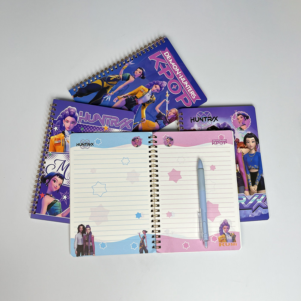 KPOP猎魔女团A5线圈笔记本高颜值音乐女团卡通可爱学生本子套装