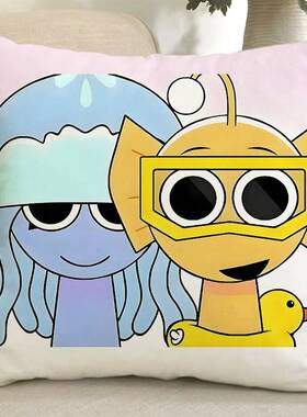 sprunki节奏盒子抱枕玩偶新角色贝利水母妹妹靠垫枕头儿童节礼物