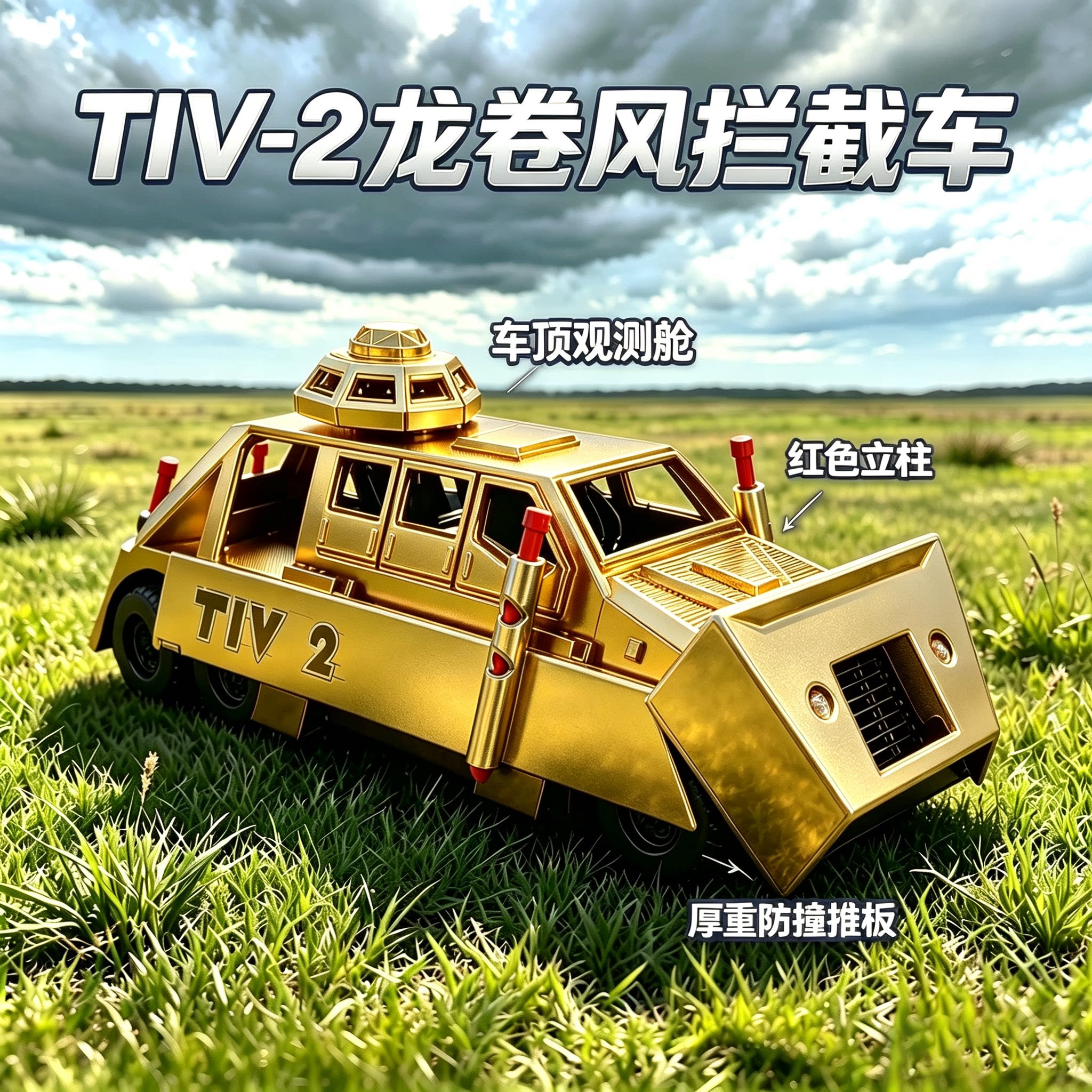 黄金版风暴拦截车TIV2可部署车轮可动风暴追逐者典藏版手办玩具