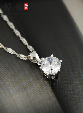 六爪纯银女士闪钻短款锁骨链吊坠