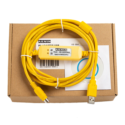兼容艾默生EC10 EC20 PLC编程电缆通讯下载数据线USB-SLB2053RASL