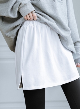 升级款卫衣打底裙神器毛衣下摆屁帘内搭白边叠穿女百搭半身短裙子