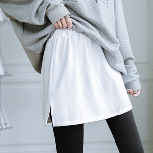 升级款卫衣打底裙神器毛衣下摆屁帘内搭白边叠穿女百搭半身短裙子