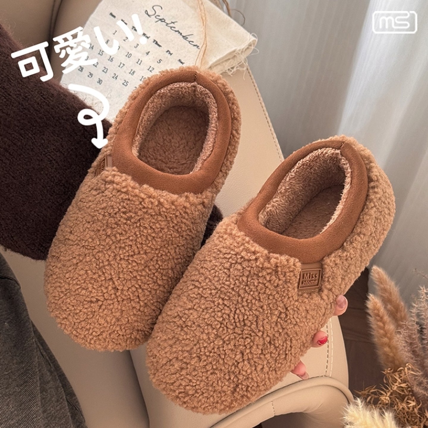 全包秋冬季棉鞋女款复古时尚居家棉拖鞋轻便舒适户外加厚加绒保暖