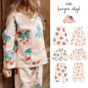 背心裙套装 SS26女童印花外套长裤 Slojd 88Z现货Little丹麦Konges