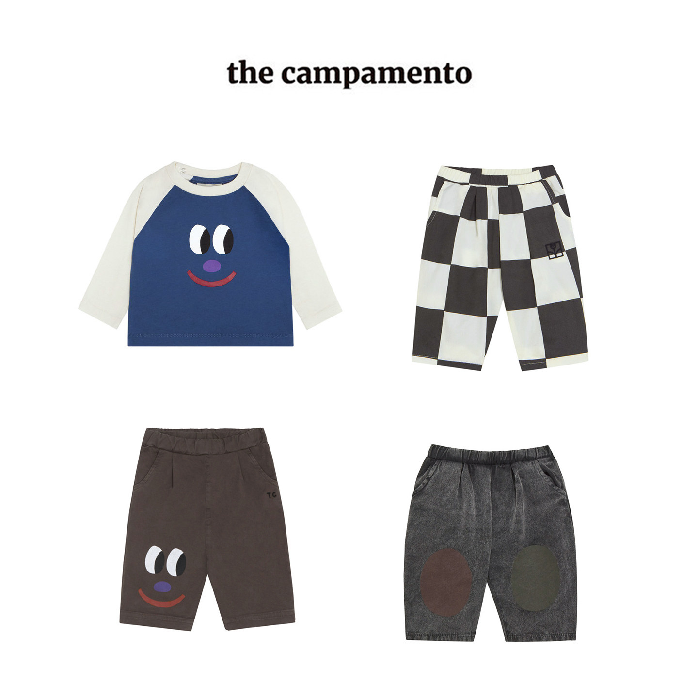 Little家现货西班牙the campamento FW26宝宝长袖T恤牛仔裤18-24M