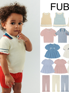 Little现货 丹麦FUB SS26春夏儿童女宝宝上衣花苞裤打底裤有机棉