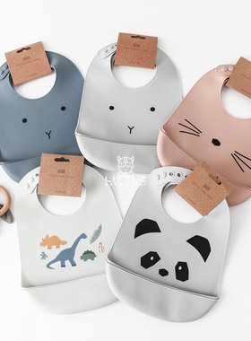 Little家 丹麦 Liewood FW23儿童长袖饭衣罩衣防水辅食饭兜