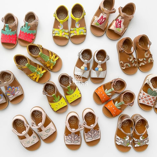 SS25春夏儿童百搭菠萝花朵包跟凉鞋 API Little现货法国POM