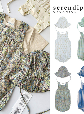 65Z 补货Little现货丹麦serendipity SS25女宝有机棉包屁衣遮阳帽