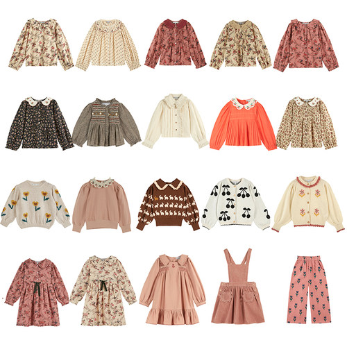 3件5折 法国emile et ida秒杀合集FW24女宝上衣裤半裙毛衣连衣裙