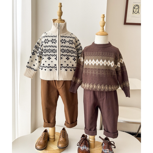 3件5折Little现货日本Petitmig FW25中性男女宝针织开衫毛衣围脖