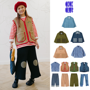 FW24儿童灯芯绒外套马甲长裤 CLUB 立陶宛OXOX Little家现货